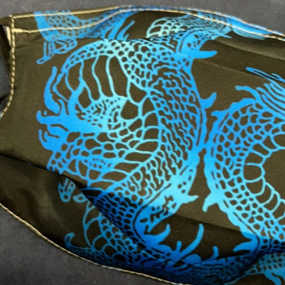 6/$20 New blue dragon face mask